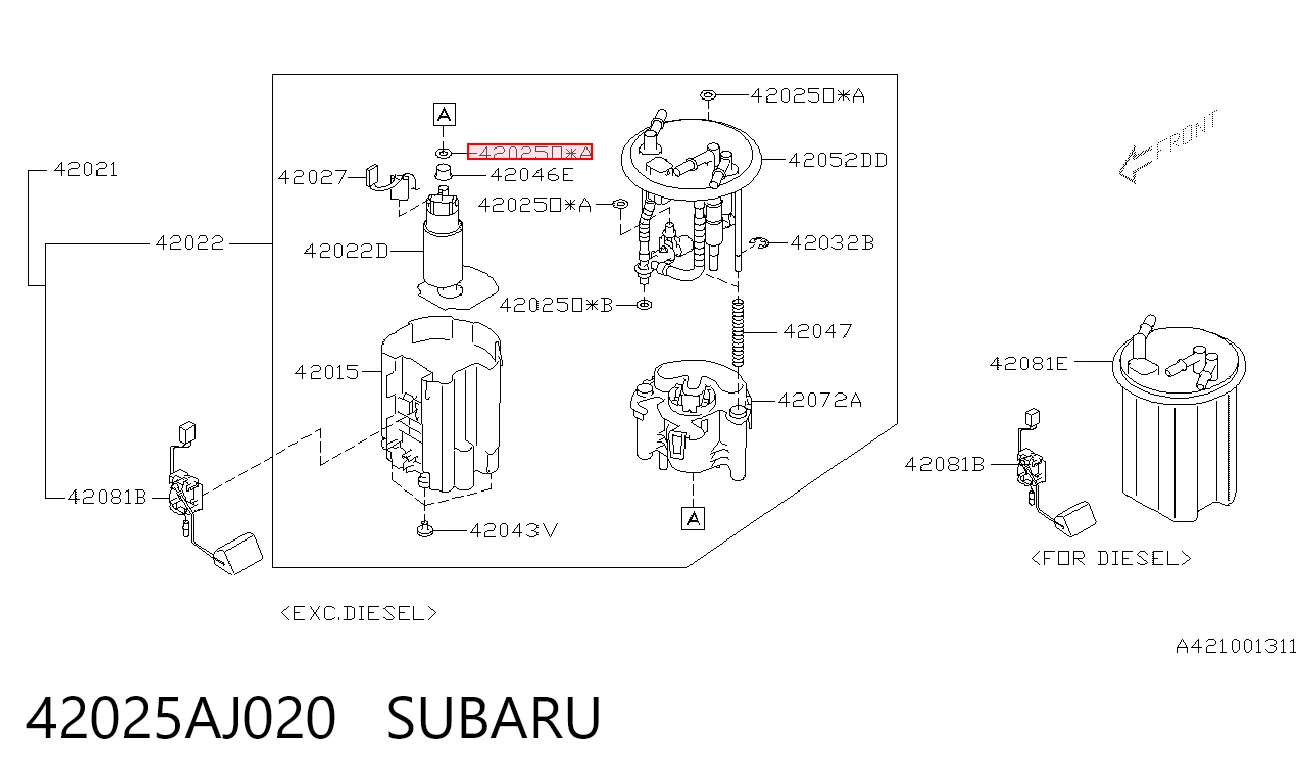 42025AJ020 Subaru