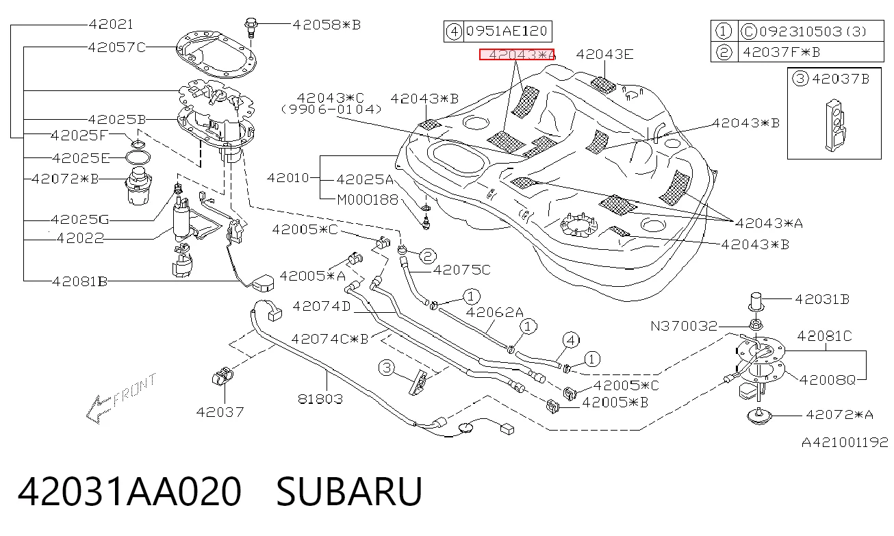 42031AA020 Subaru