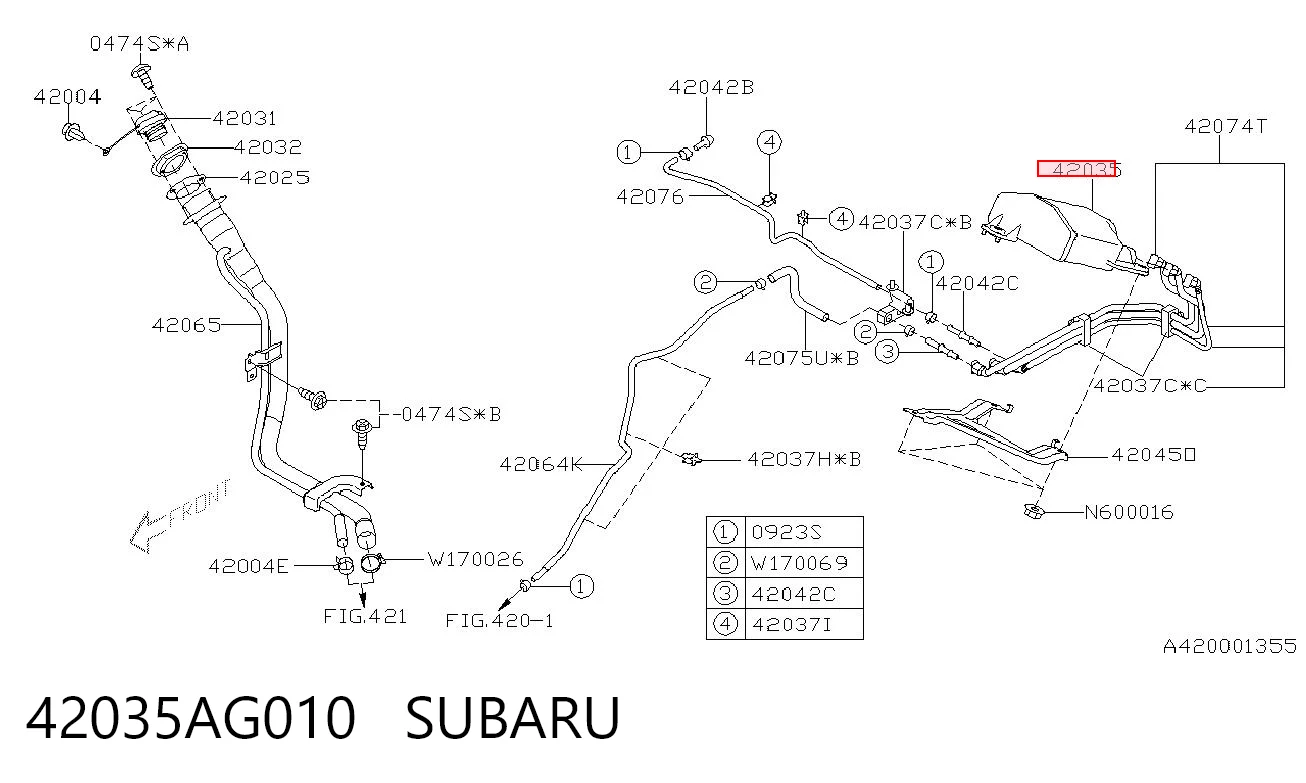 Comprar Absorbedor de vapores de combustible Subaru Outback B13, BP a bajo precio