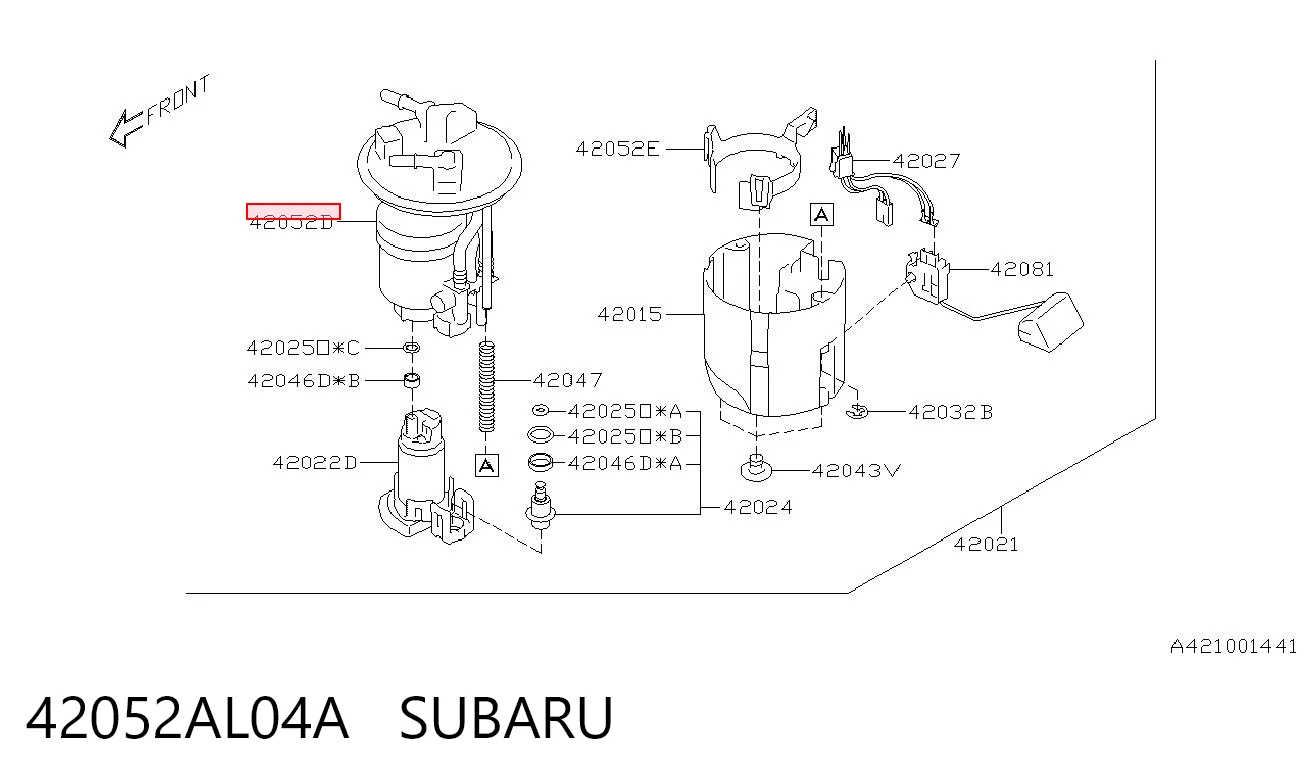 Filtro de combustible SUBARU 42052AL04A