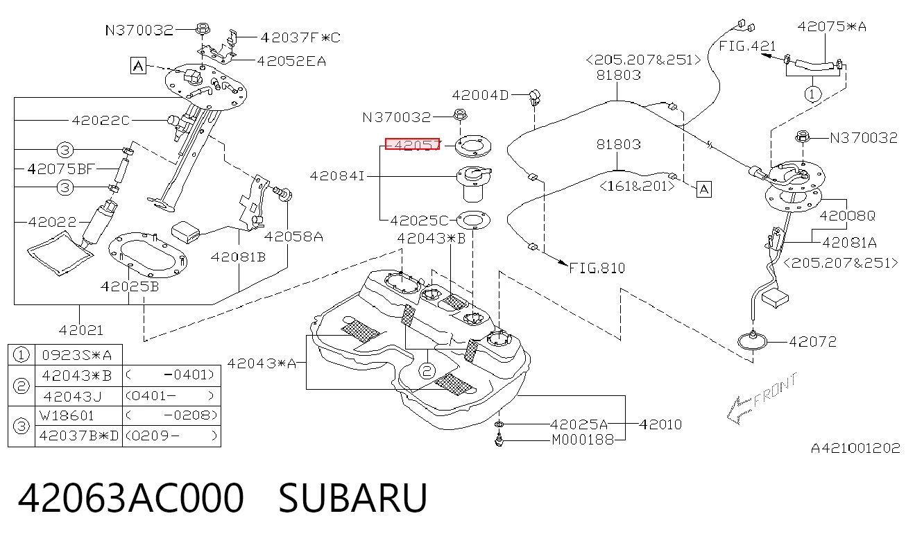 42063AC000 Subaru
