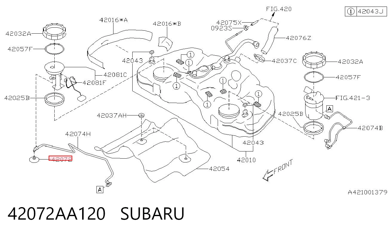 42072AA120 Subaru Filtro de gasolina