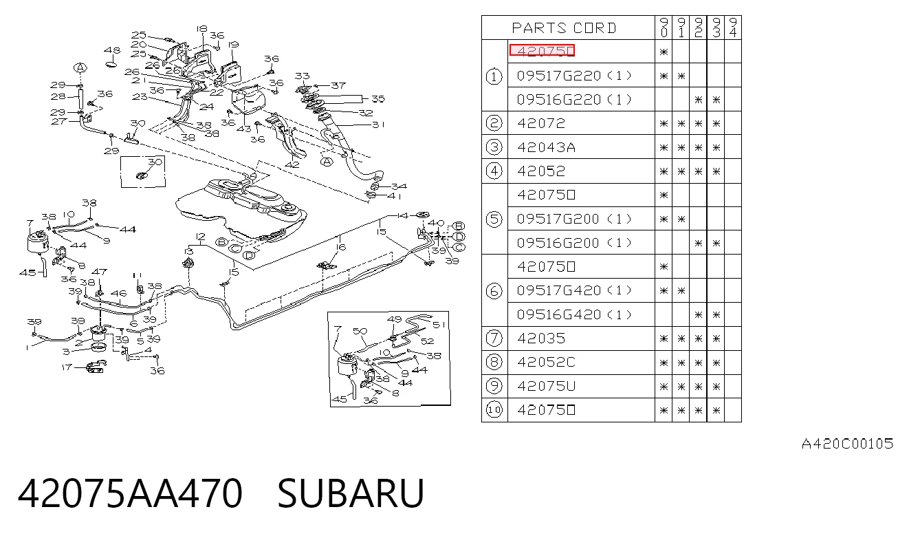 42075AA470 Subaru