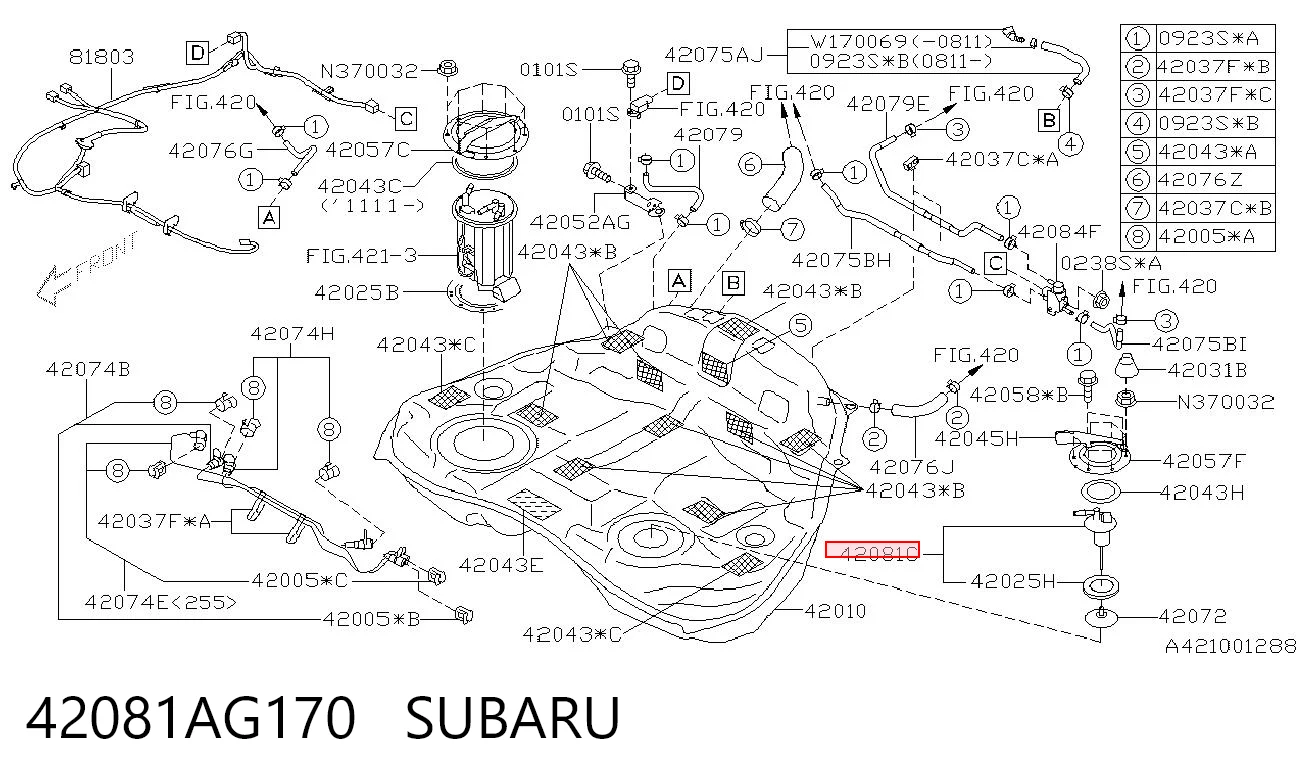 Comprar Aforador de nivel de combustible Subaru Impreza III GH a bajo precio