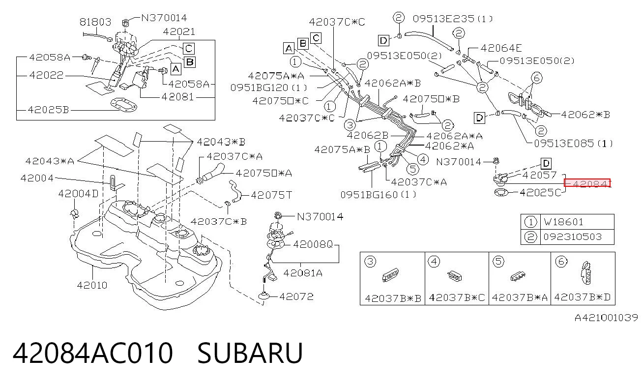 42084AC010 Subaru 