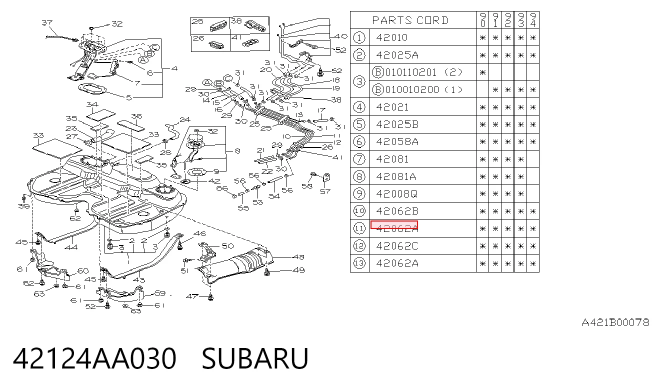 42124AA030 Subaru