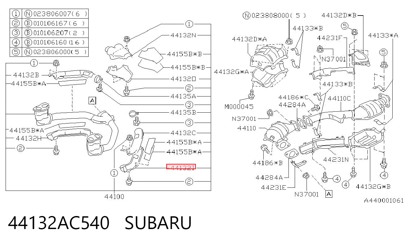 44132AC540 Subaru