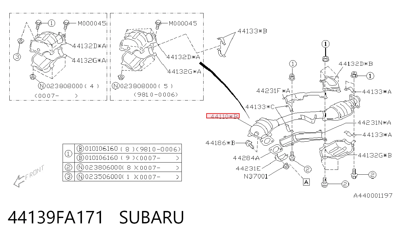 Catalizador para Subaru Forester S10, SF
