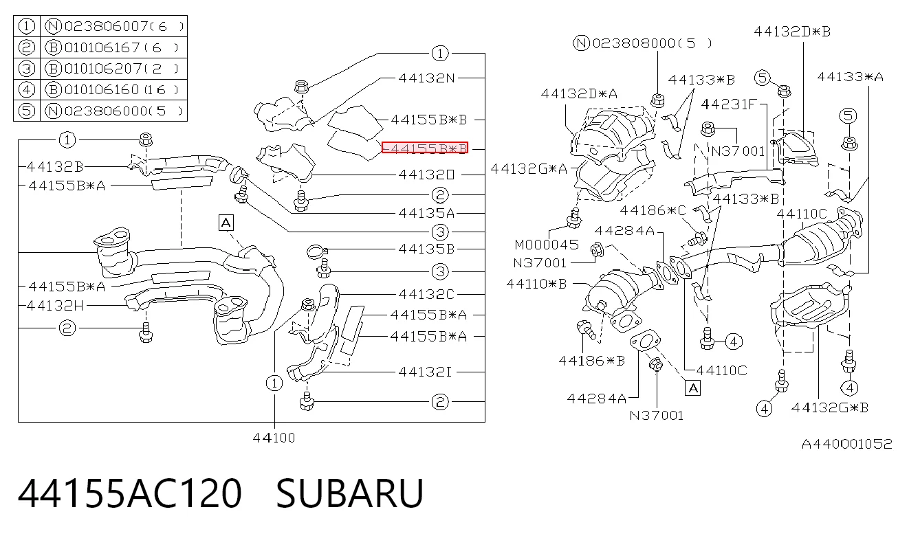 44155AC120 Subaru