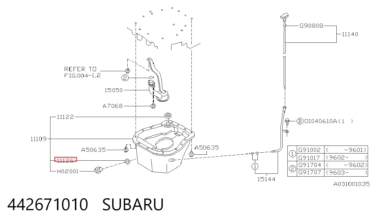 Comprar Junta del tapón del cárter de aceite Subaru Forester II S11, SG
