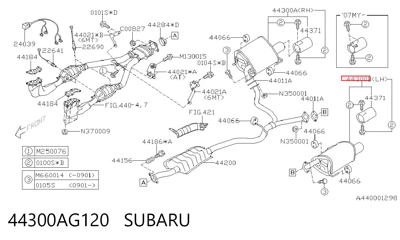 Silenciador trasero para Subaru Forester III S12, SH