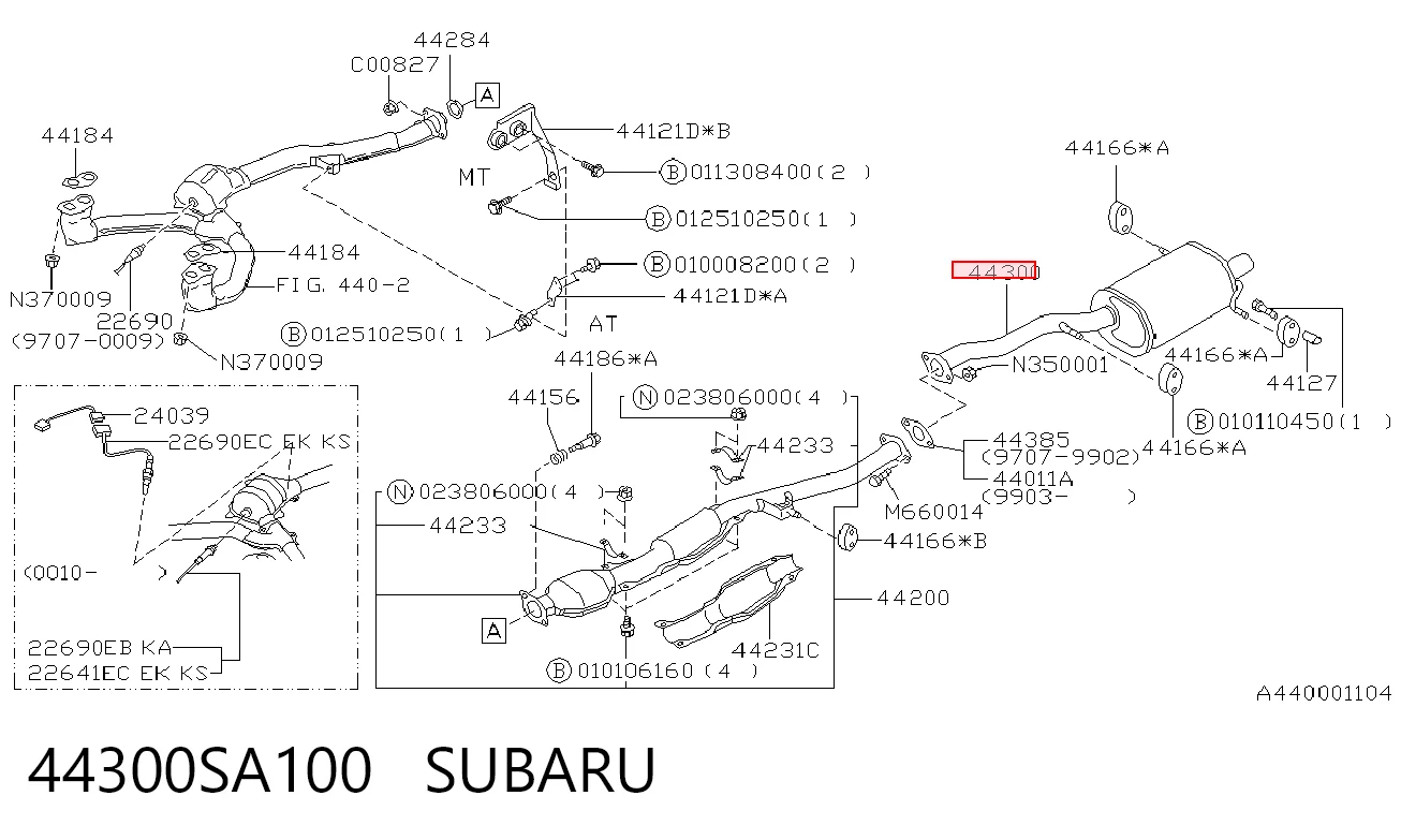 44300SA100 Subaru