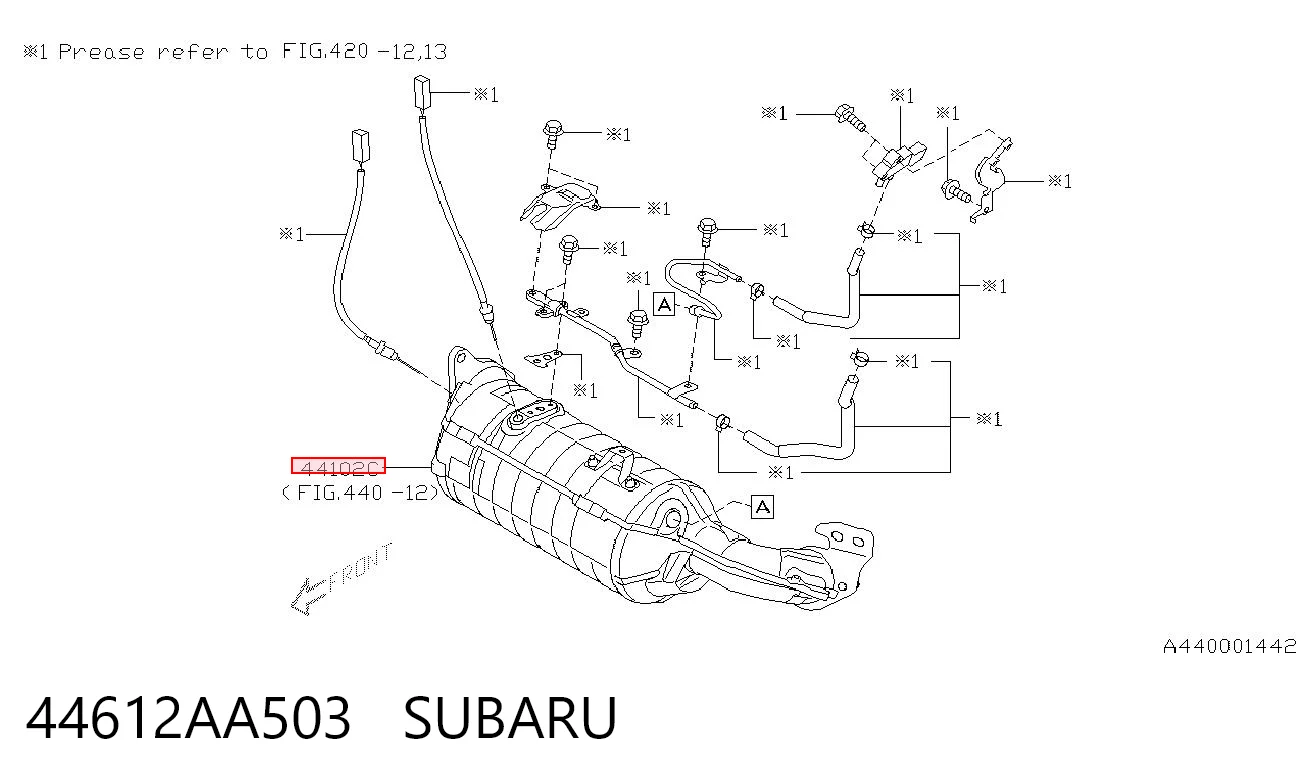 Filtro de partículas diésel 44612AA503 SUBARU