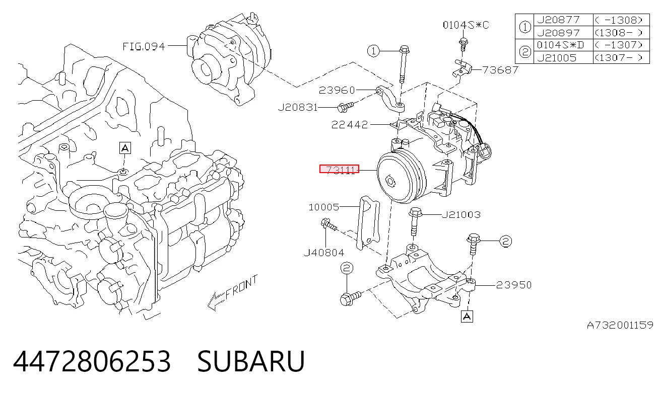4472806253 Subaru Compresor climatizador