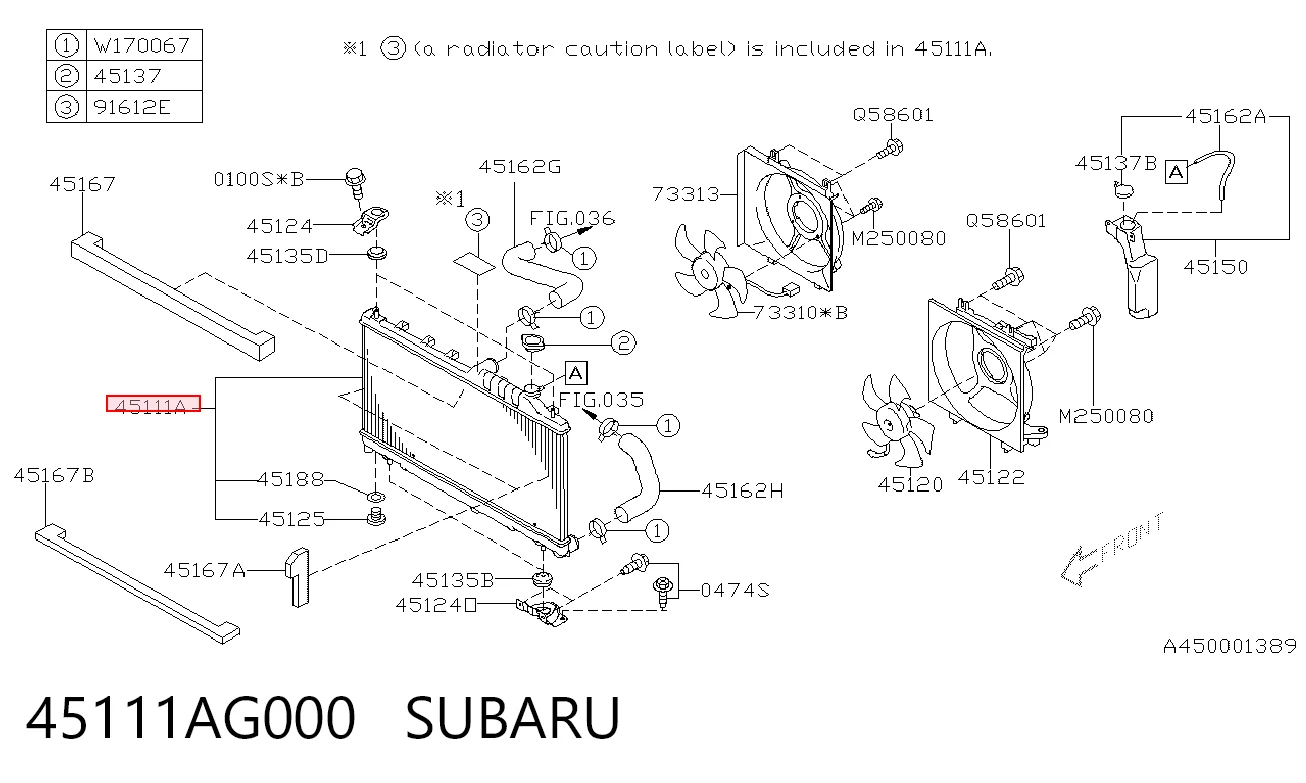 45111AG000 Subaru