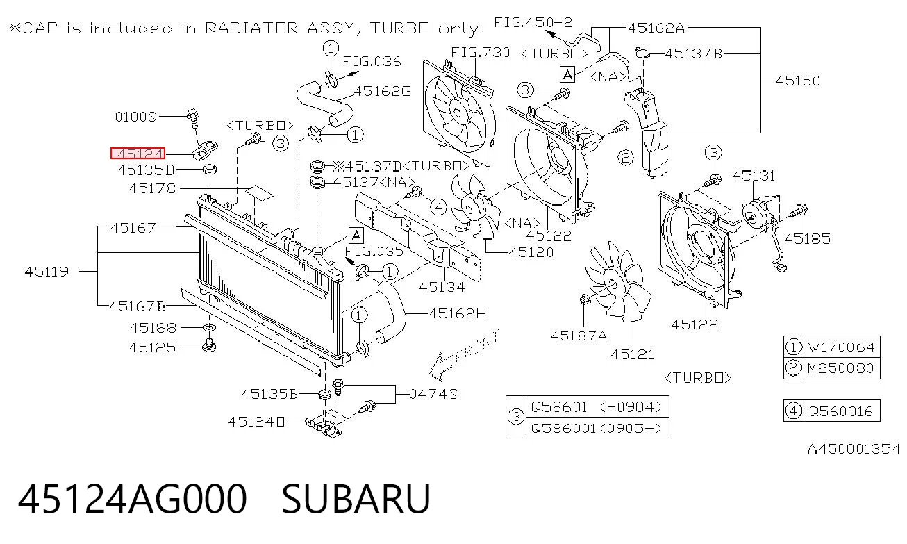 45124AG000 Subaru 