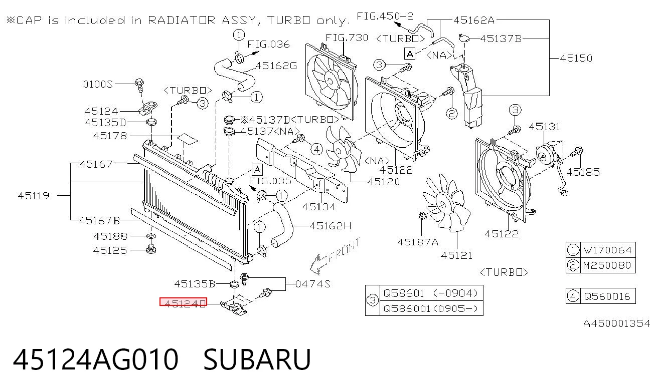 45124AG010 Subaru 