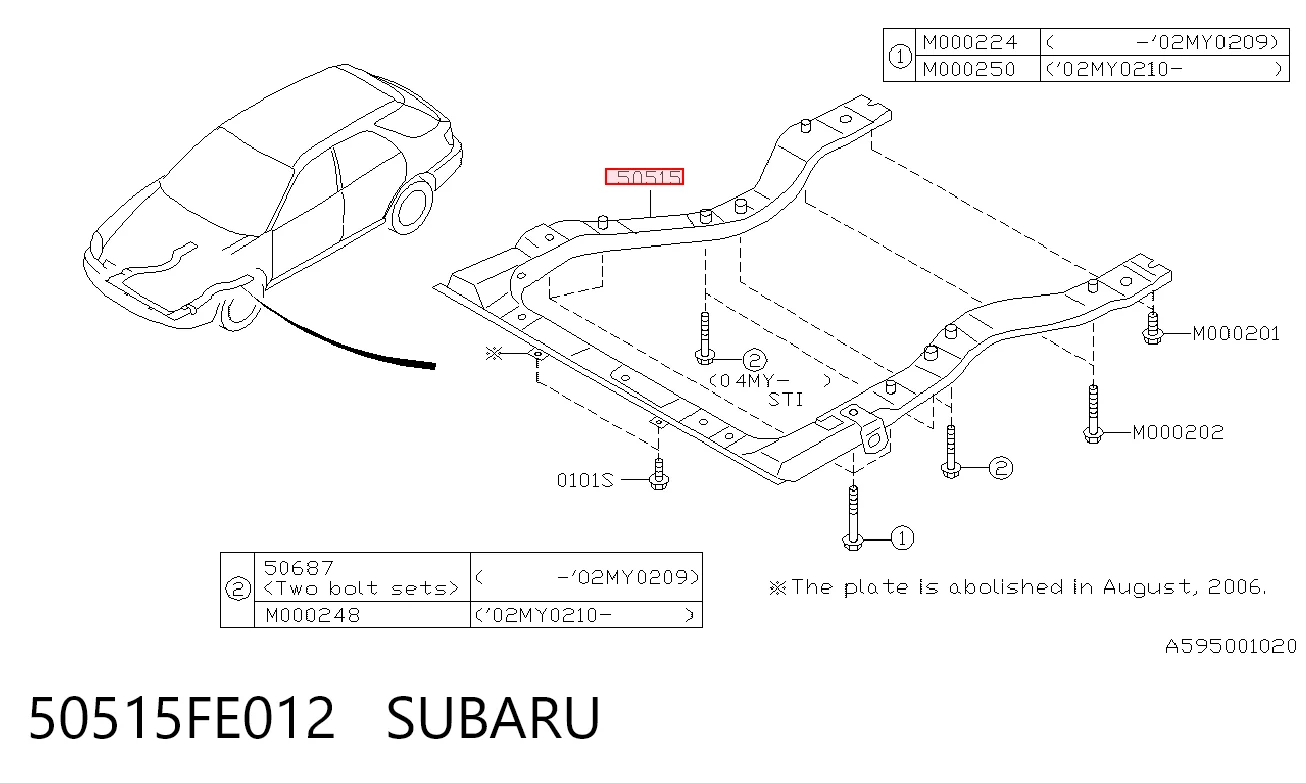 Comprar Subchasis delantero soporte motor Subaru Impreza II GD a bajo precio