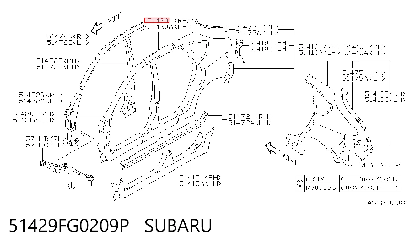 51429FG0209P Subaru