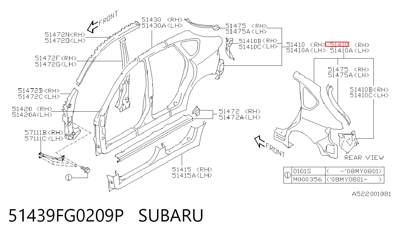 51439FG0209P Subaru