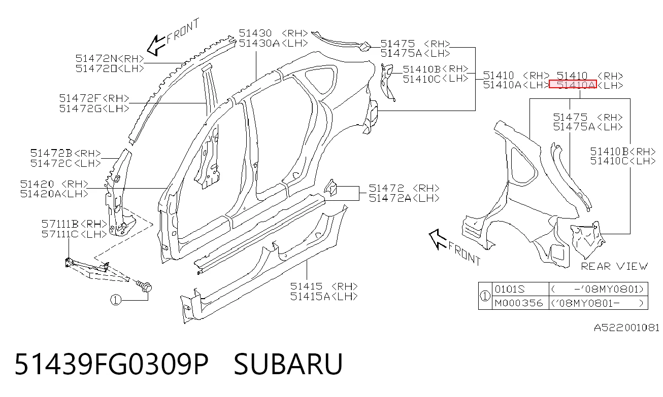 51439FG0309P Subaru