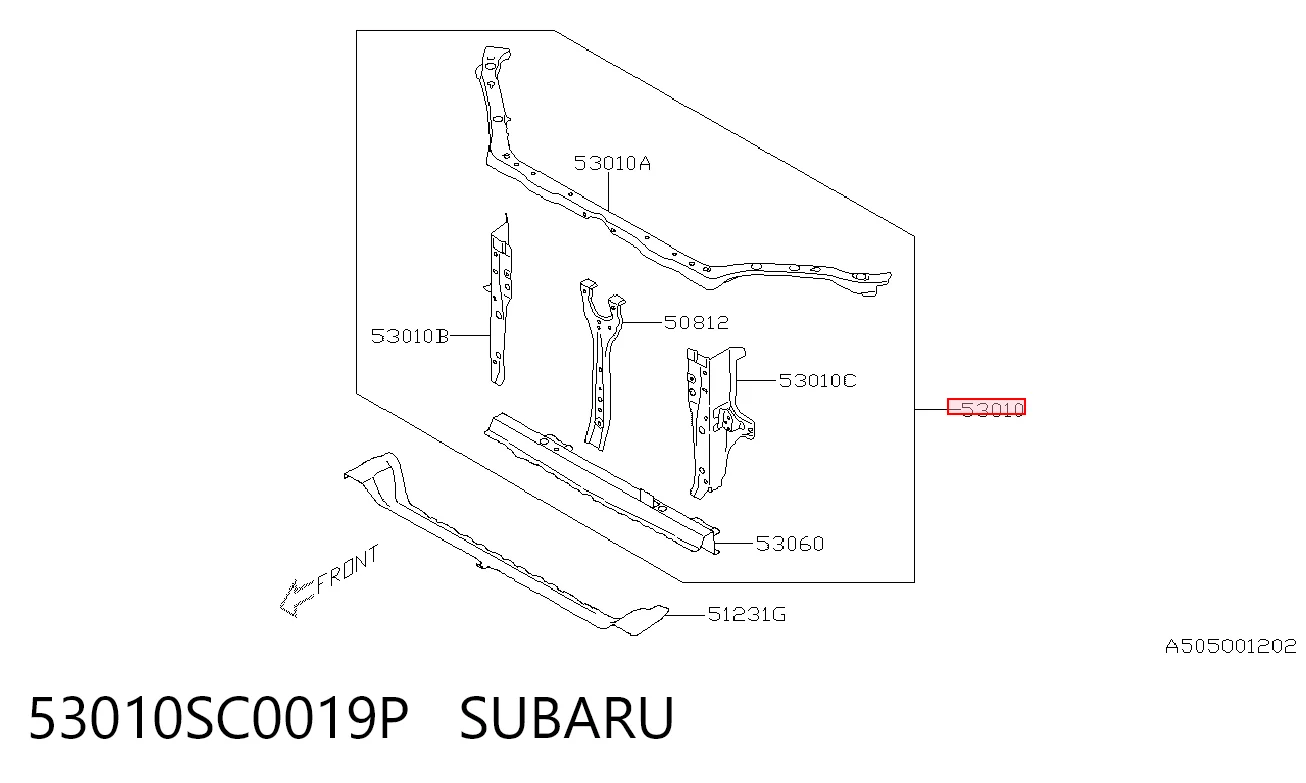  Soporte de radiador Subaru Forester 3