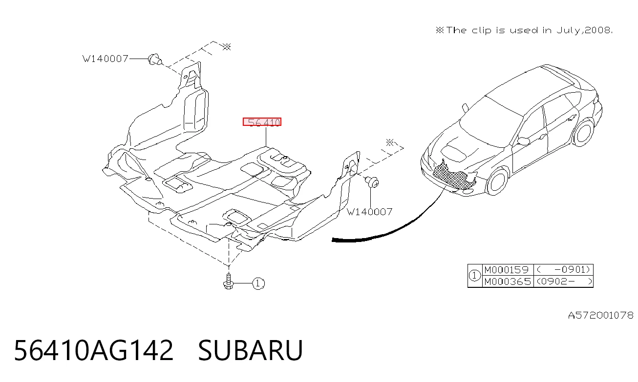 Protección motor / empotramiento para Subaru Outback B13, BP