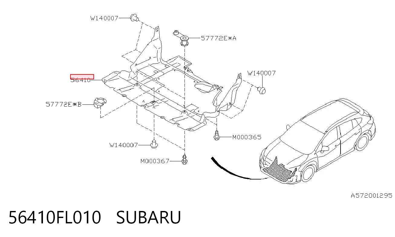 56410FL010 Subaru Protección de cárter