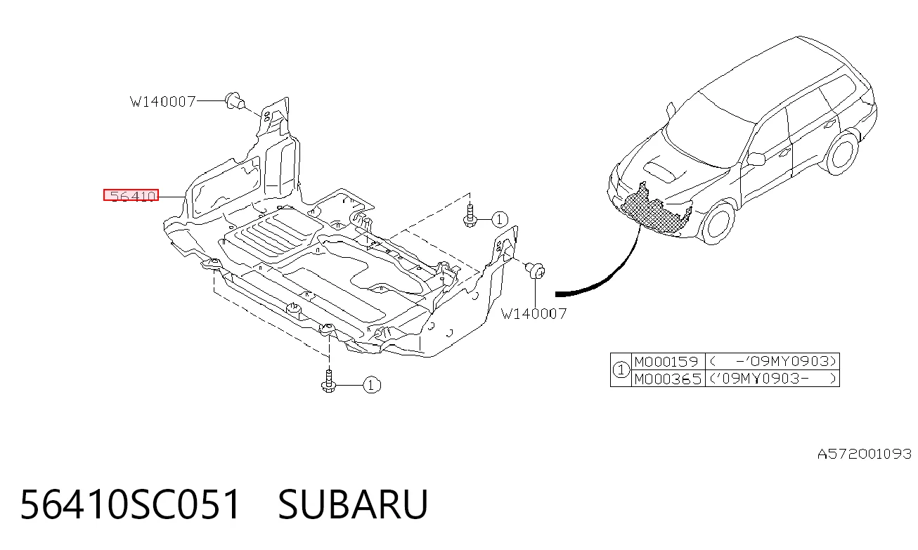 Protección motor / empotramiento para Subaru Forester III S12, SH