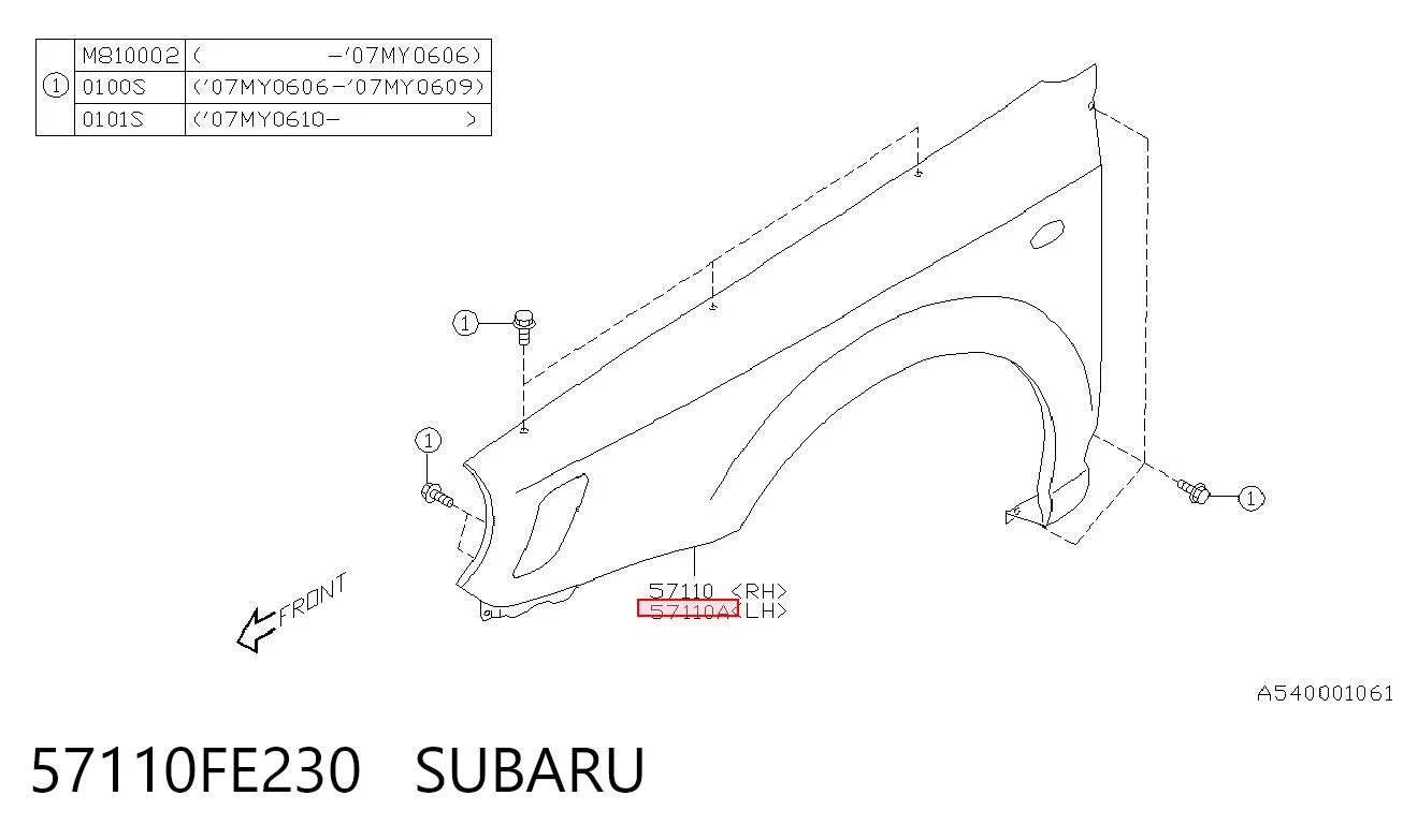 Comprar Aleta delantera izquierda Impreza II GD