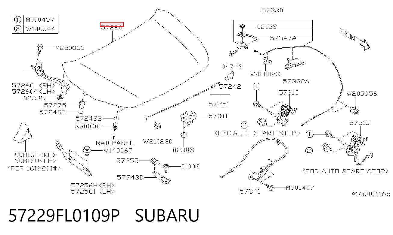 Capó del motor Subaru XV II SUV (GT) (2017 - 2026) precio, desde 345,97 EUR