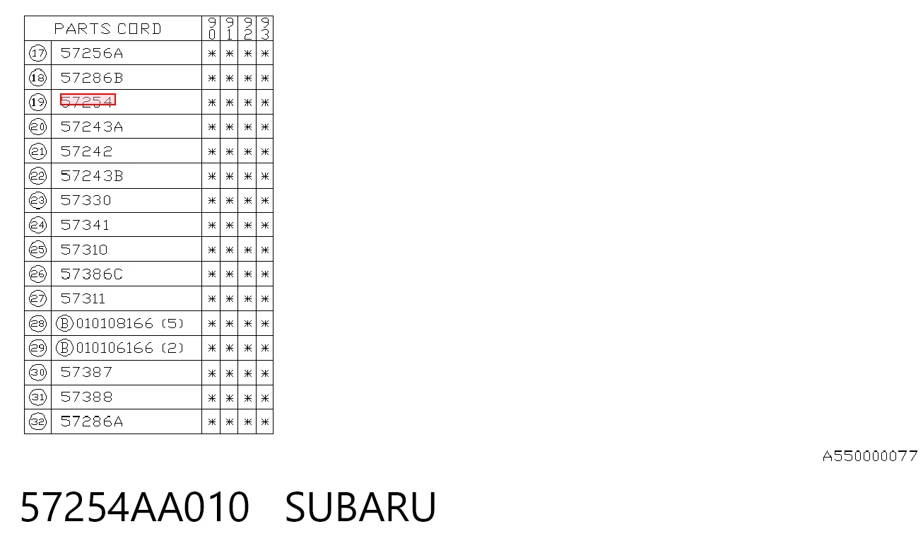 57254AA010 Subaru
