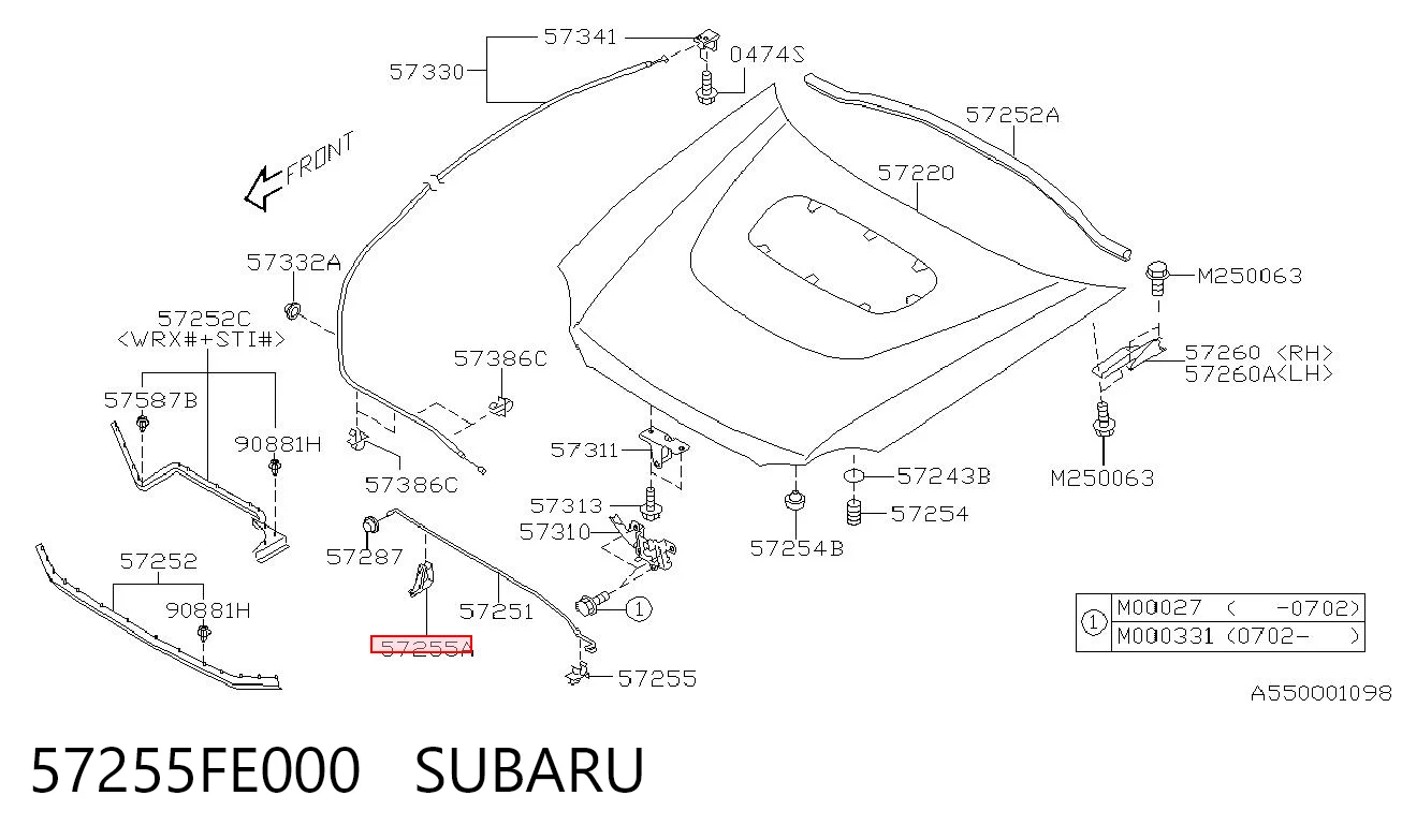57255FE000 Subaru 