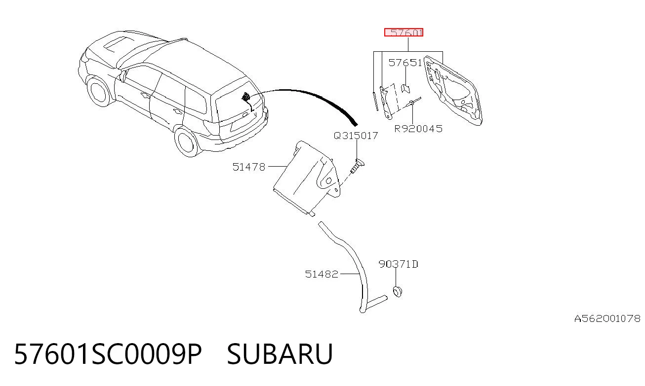 Tapa tanque combustible para Subaru Forester III S12, SH