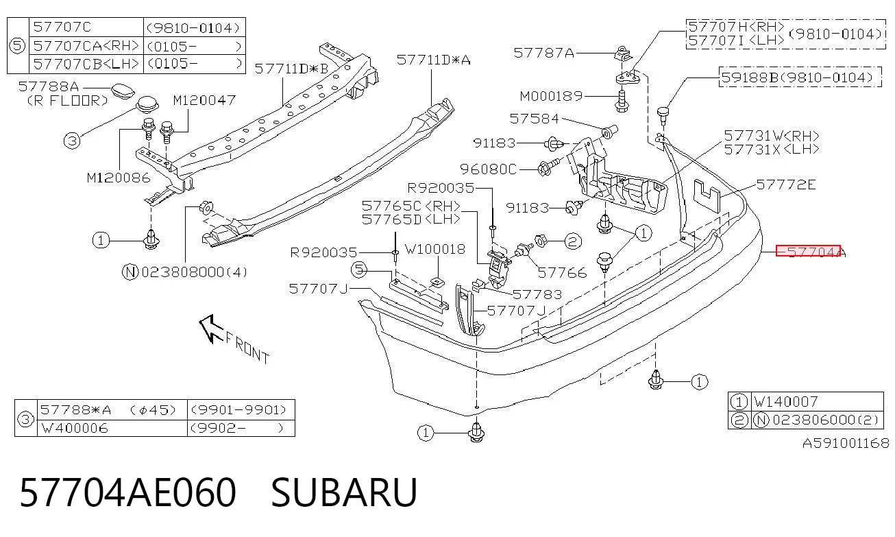 Comprar Parachoques trasero Subaru Legacy III BE, BH a bajo precio