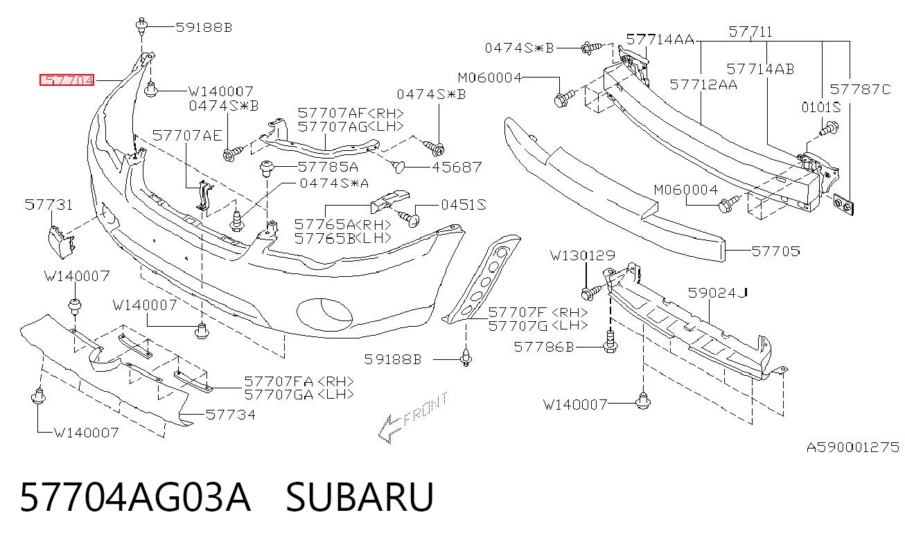 Parachoques Subaru Outback  (B13, BP)