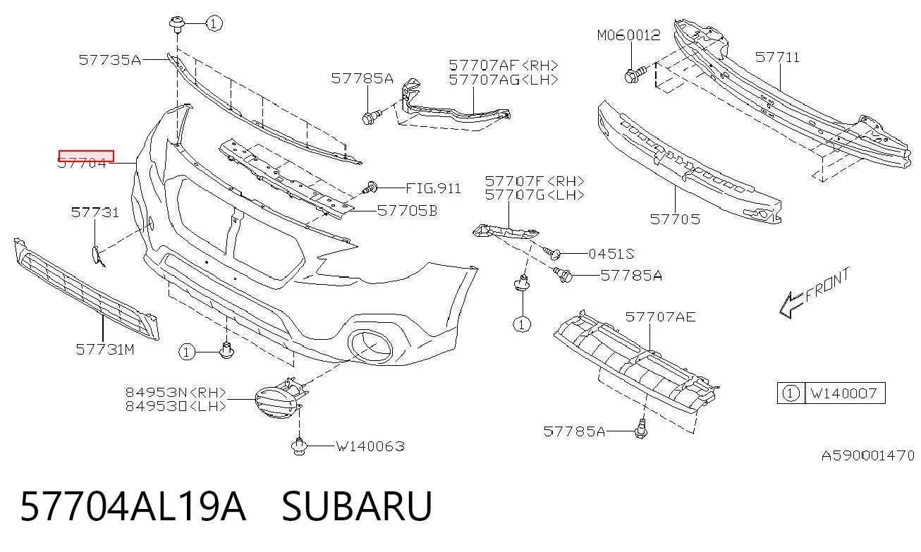 Parachoques delantero Subaru Outback V familiar (B15, BS) (2014 - 2019) precio, desde 227,86 EUR
