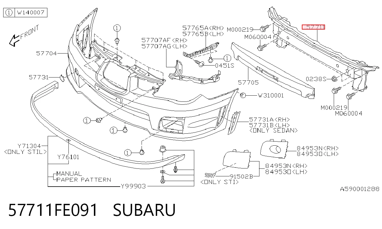 Comprar Refuerzo de parachoques delantero Subaru Impreza II GD a bajo precio
