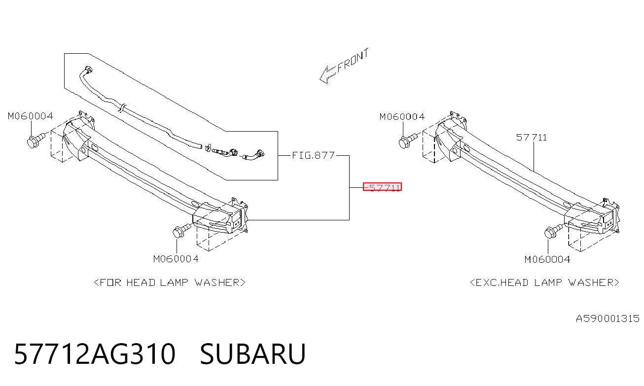 Refuerzo parachoque delantero para Subaru Legacy B13