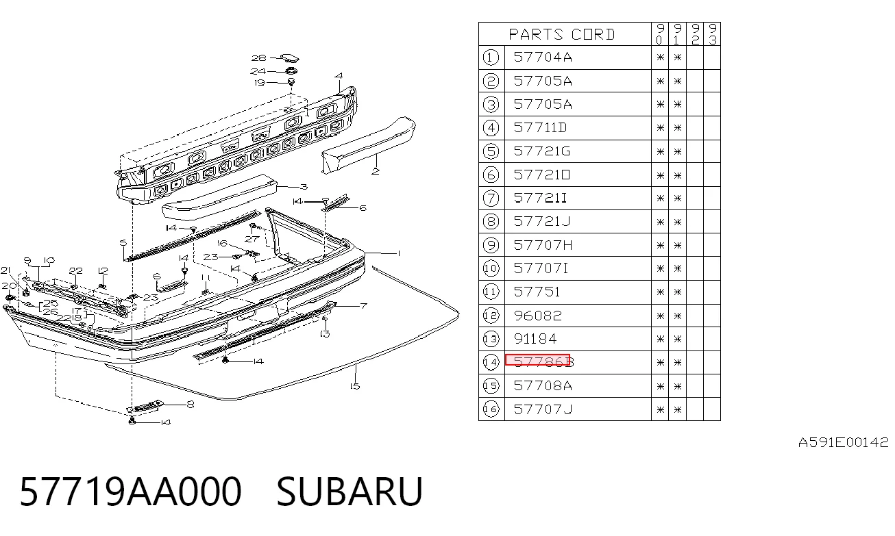57719AA000 Subaru