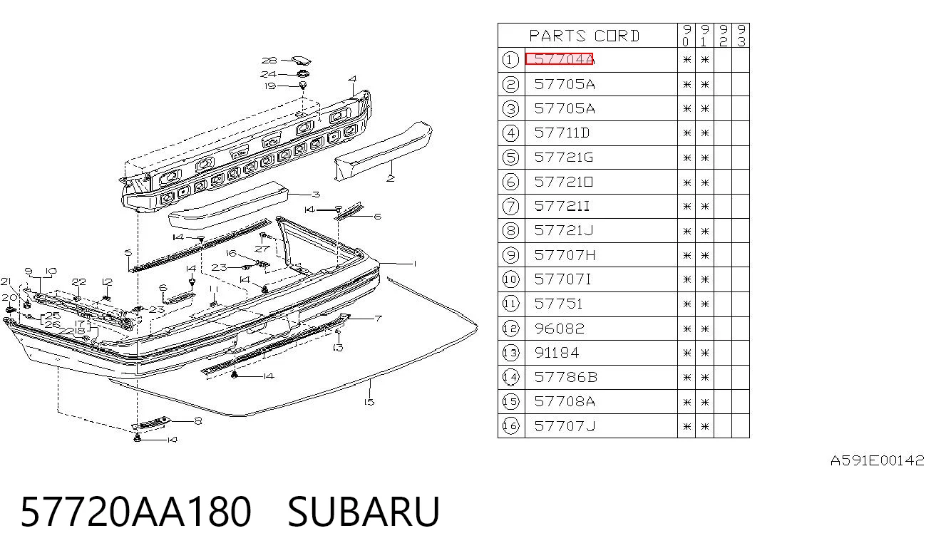 Comprar Parachoques trasero Subaru Legacy I BC a bajo precio