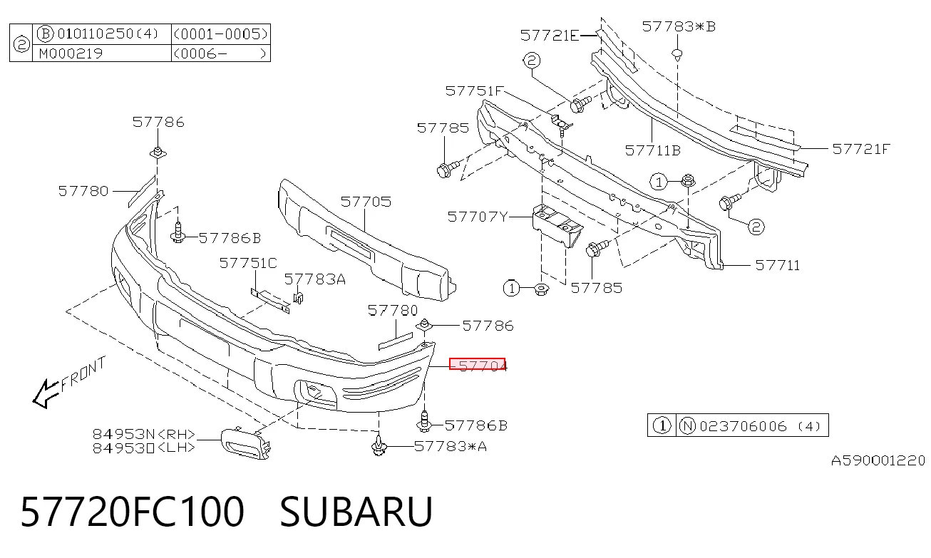 Paragolpes para Subaru Forester S10, SF
