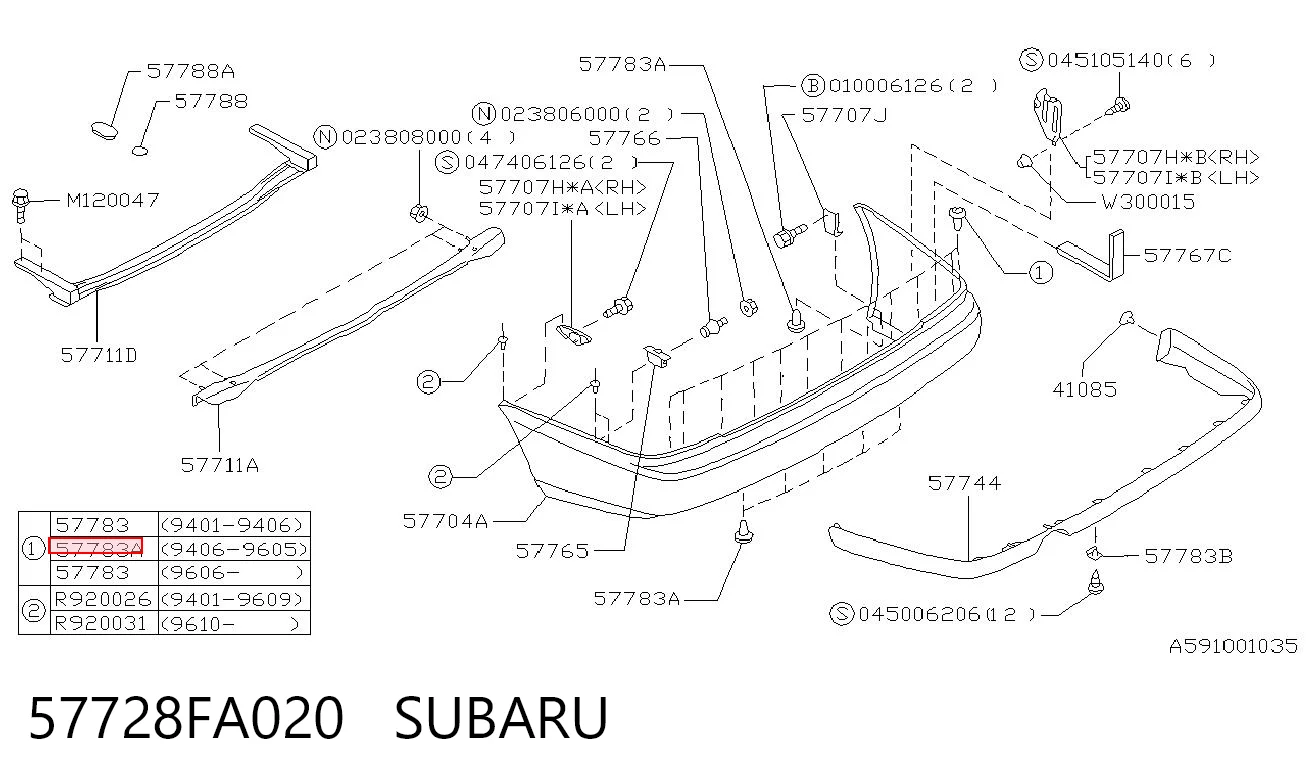 57728FA020 Subaru