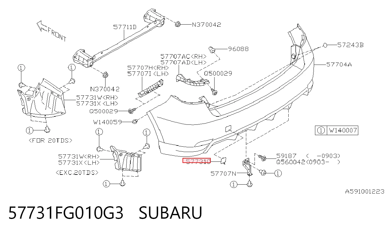 57731FG010G3 Subaru