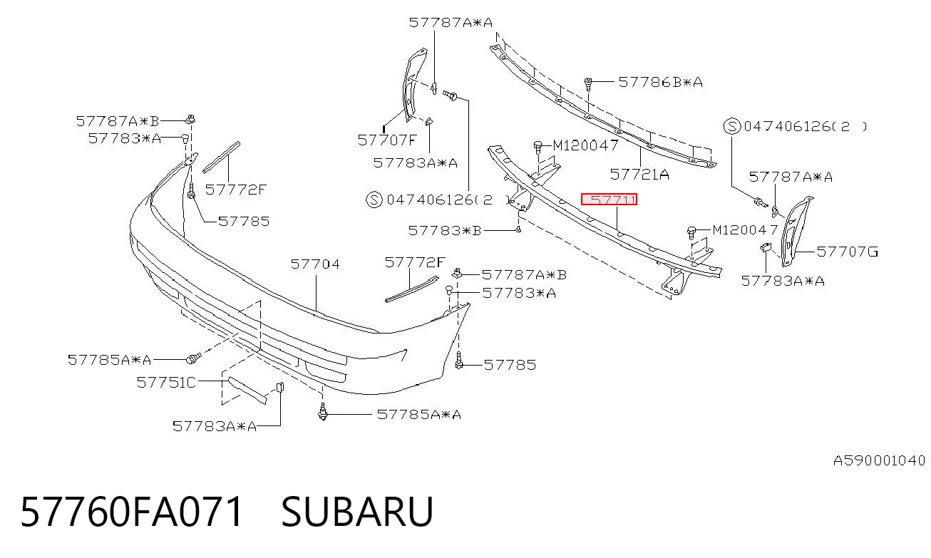 Refuerzo parachoque delantero para Subaru Impreza I GF