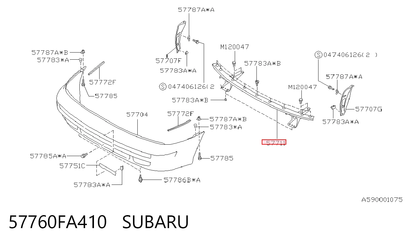 Refuerzo parachoque delantero para Subaru Impreza GF