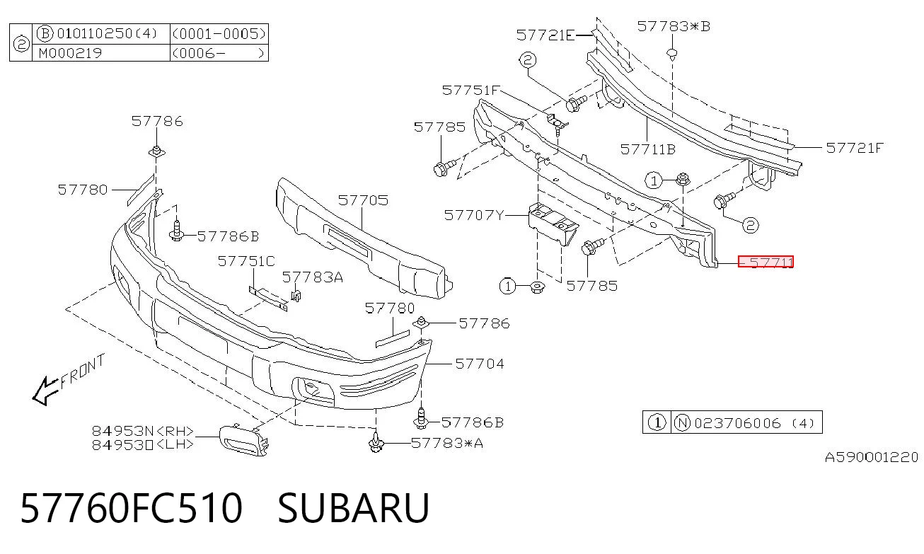 Comprar Refuerzo de parachoques delantero Subaru Forester I S10, SF a bajo precio