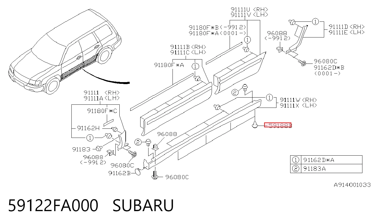 59122FA000 Subaru