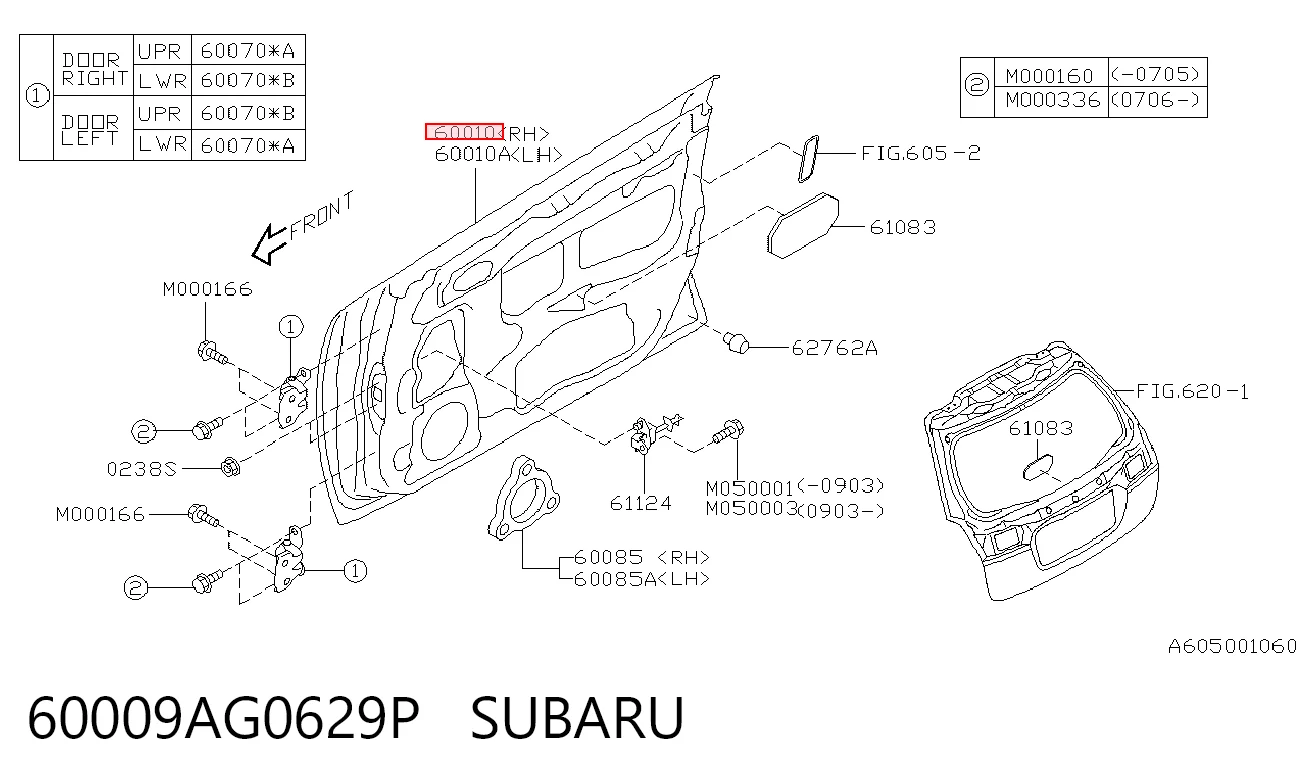 60009AG0629P Subaru