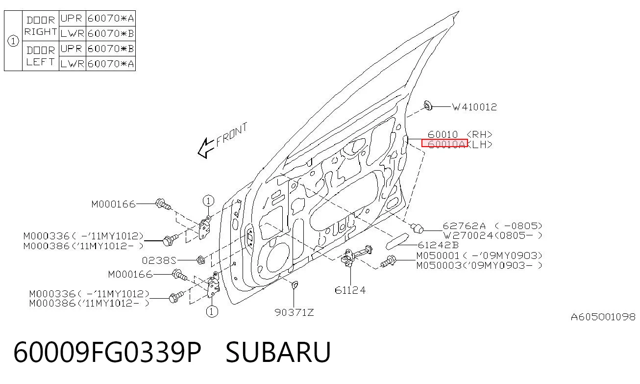 60009FG0339P Subaru